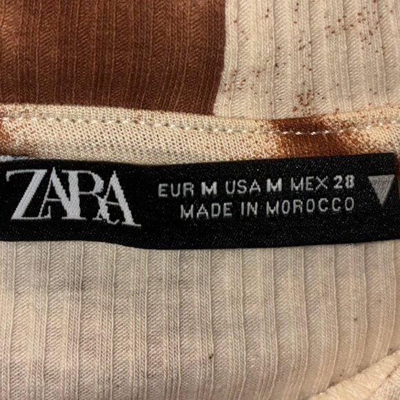 Zara Cow Print Crop Top - Picture 3 of 3